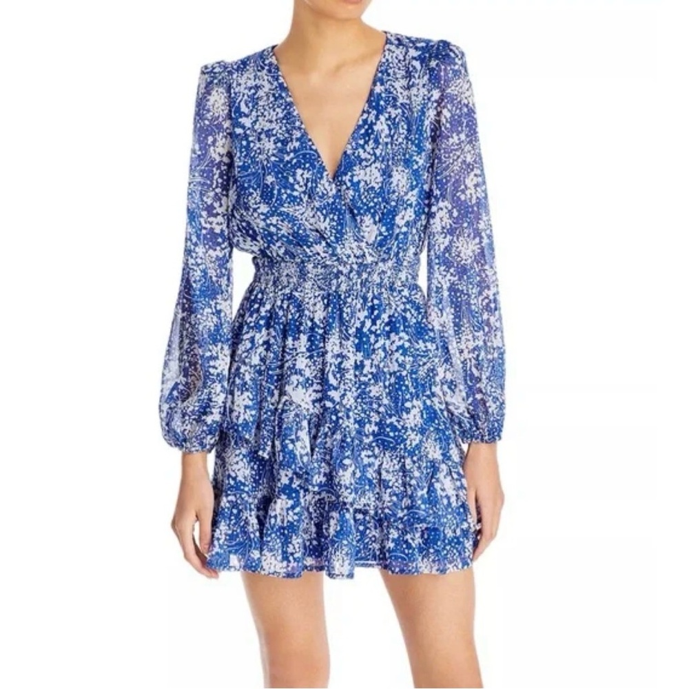Blue and White Patterned Dress